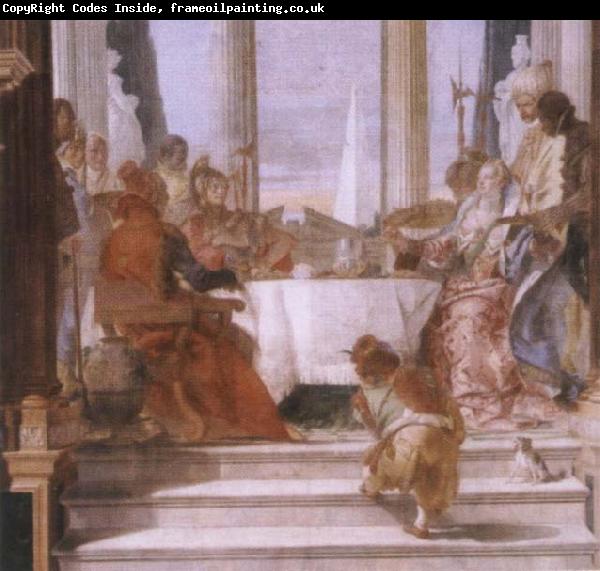 Giambattista Tiepolo The banquet of the Klleopatra